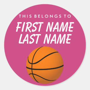 Personalised This Belongs To Sticker -  Basketball