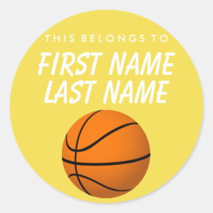 Personalised This Belongs To Sticker -  Basketball