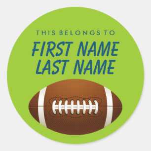 Personalised This Belongs To Sticker -  Football