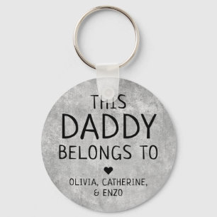 Personalised This Daddy Belongs To Father's Day Key Ring