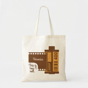 Personalised This Is How I Roll Camera Film Tote Bag