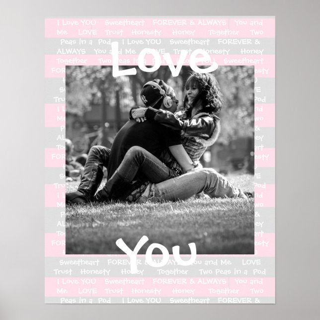 Personalised this "Love You" Couple's Poster (Front)