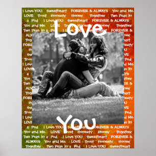 Personalised this "Love You" Couple's Poster