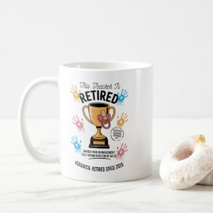 Personalised This Teacher is Retired Mug
