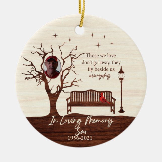 Personalised Those We Love/Son Ceramic Tree Decoration (Front)