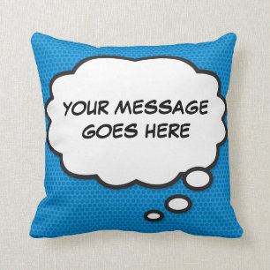Personalised Thought Bubble Retro Comic Book Cushion