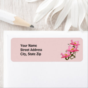 Personalised Three Pink Poppies Border