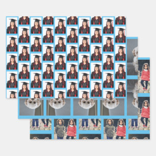 Personalised Three Unique Photos Wrapping Paper Sheet