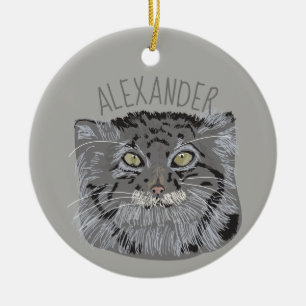 Personalised Tibetan Pallas Cat Christmas Ornament