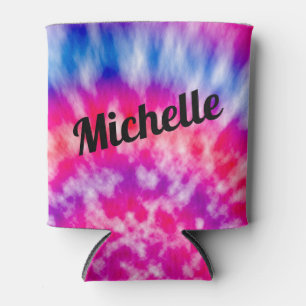 Personalised Tie Dye Can Cooler