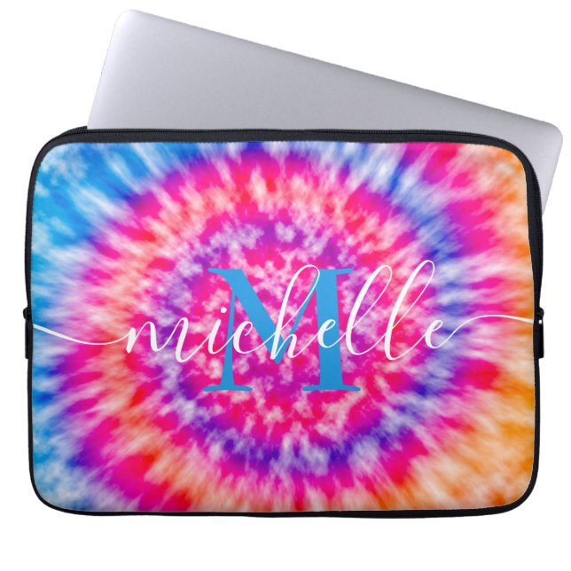 Personalised Tie Dye Laptop Sleeve (Front)