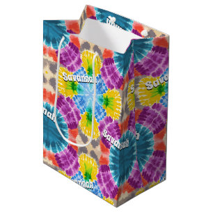 Personalised Tie-dye Medium Gift Bag
