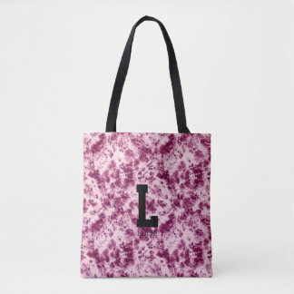 Personalised Tie Dye Monogram Canvas Tote Bag