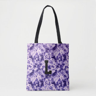 Personalised Tie Dye Monogram Canvas Tote Bag