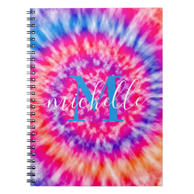 Personalised Tie Dye Notebook (Front)