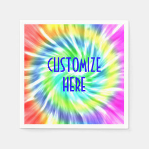 Personalised Tie Dye Paper Napkin