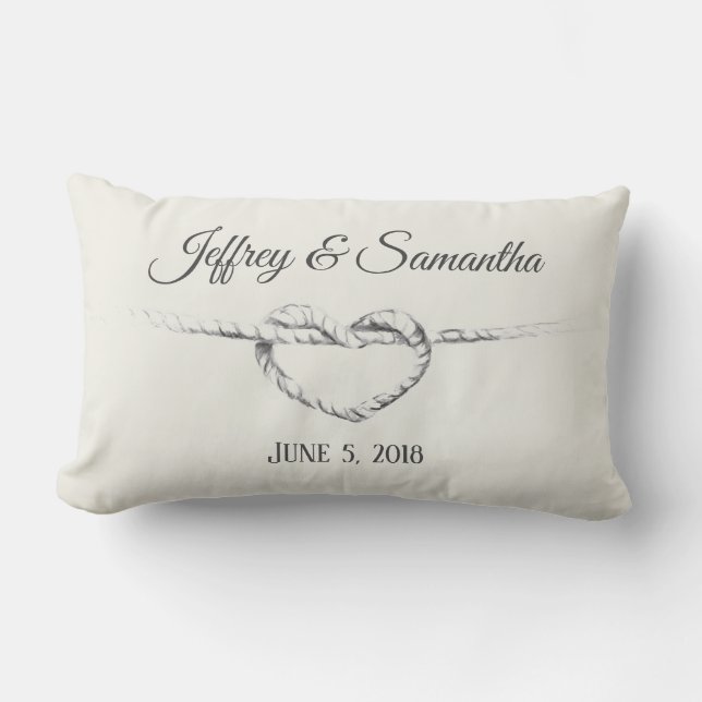 Personalised Tie the Knot pillow (Front)