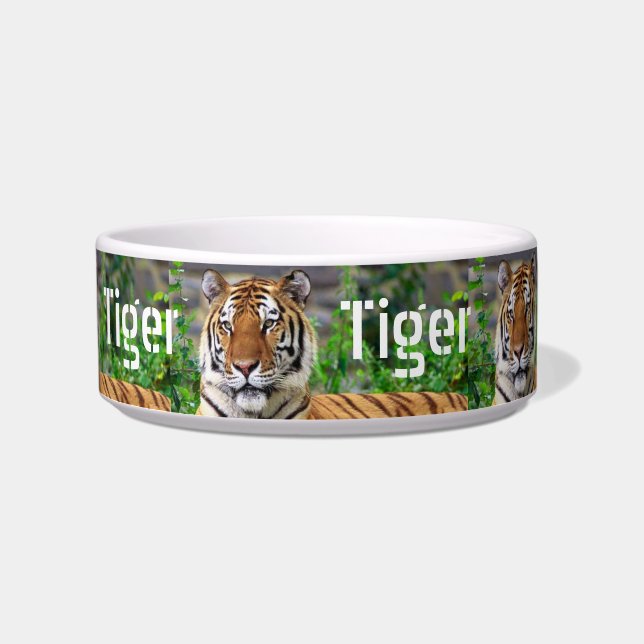 Personalised TIger Cat Dish (Front)