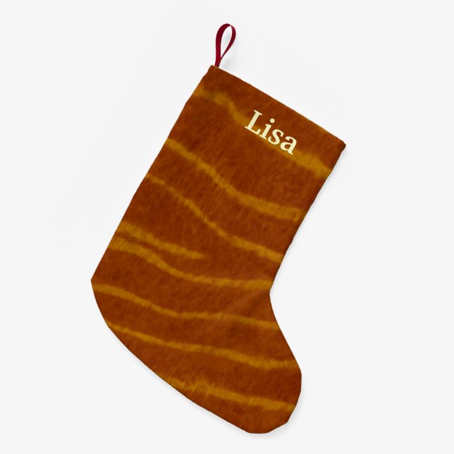 Personalised Tiger Christmas Stocking (Front (Hanging))