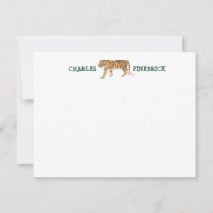 Personalised Tiger Note Card