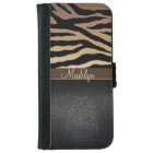 Personalised Tiger Print Wallet Phone Case