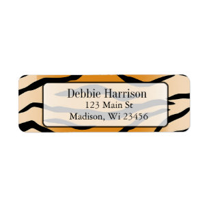 Personalised Tiger Stripes Return Address Labels