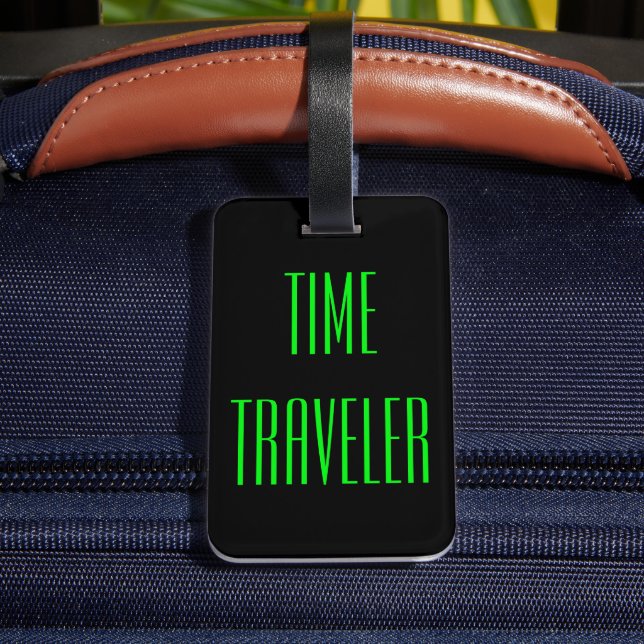 Personalised Time Travel Luggage Tag (Back Insitu 4)