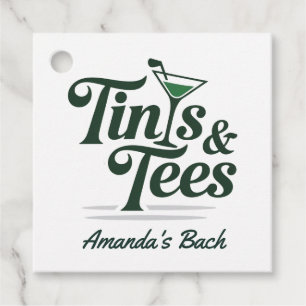 Personalised Tinis & Tees Golf Bachelorette Favour Tags