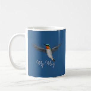 Personalised Tiny Illustrated Hummingbird Coffee Mug