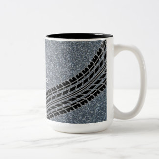 Personalised Tire Treads Gravel Texture Mug