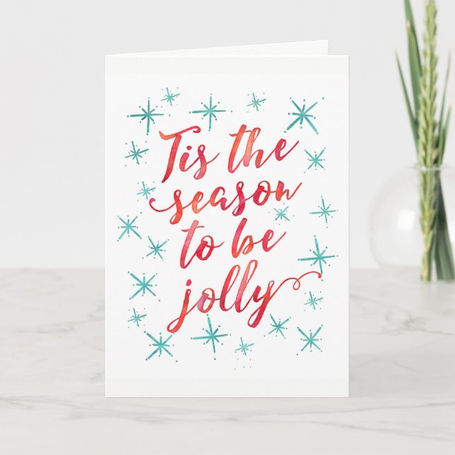 Personalised Tis the season Christmas Card (Front)