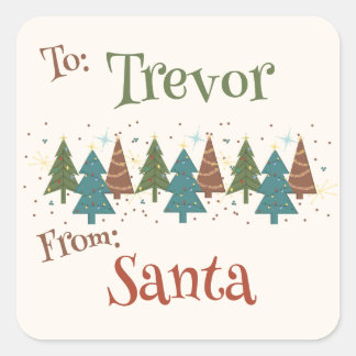 Personalised To and From Santa Sticker