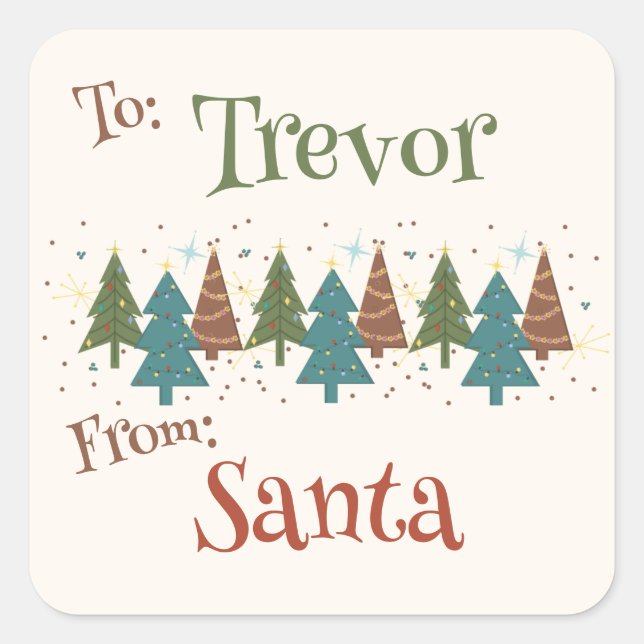 Personalised To and From Santa Sticker (Front)