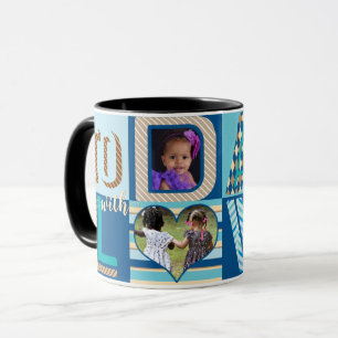 Personalised To DAD with LOVE Photo Collage Mug