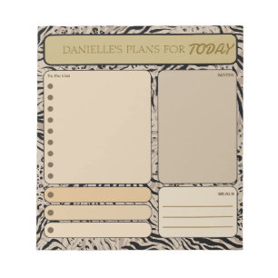 Personalised To Do List Daily Planner Leopard  Notepad
