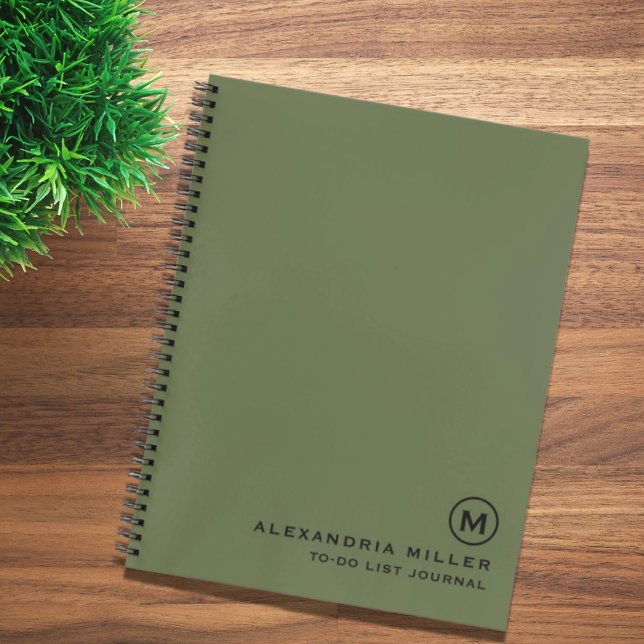 Personalised To-Do List Journal Olive (Creator Uploaded)