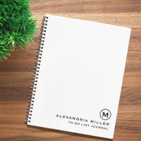 Personalised To-Do List Journal White