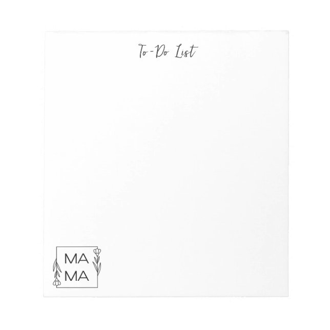 Personalised To-Do List Notepad (Front)