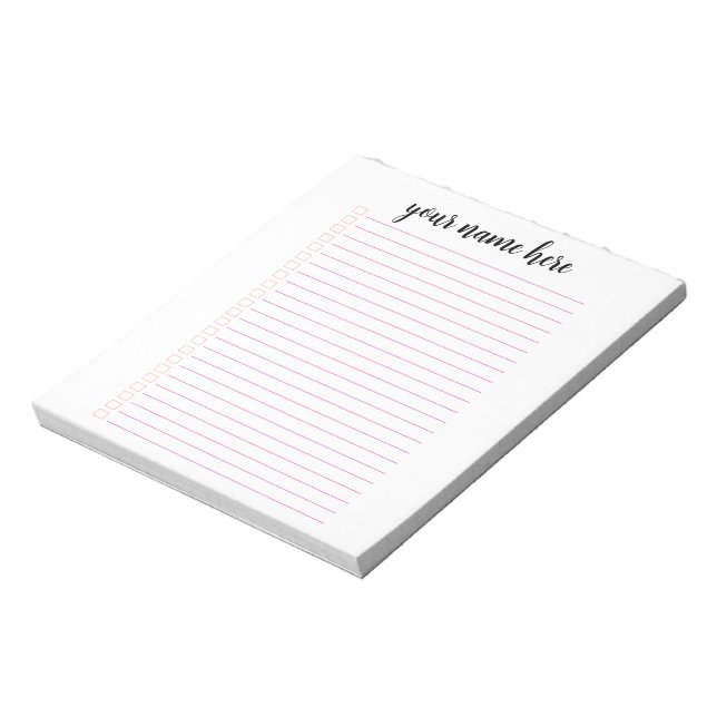 Personalised To Do List Planner Notepad (Rotated)