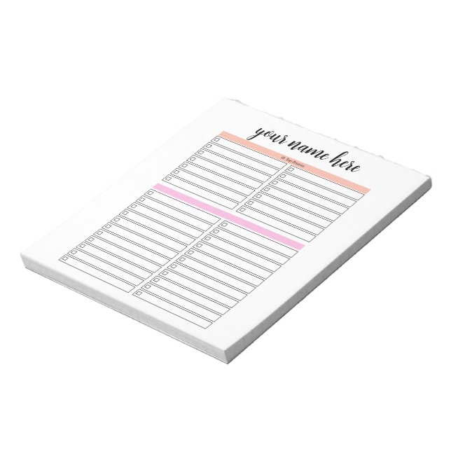 Personalised To Do List Planner Notepad (Rotated)