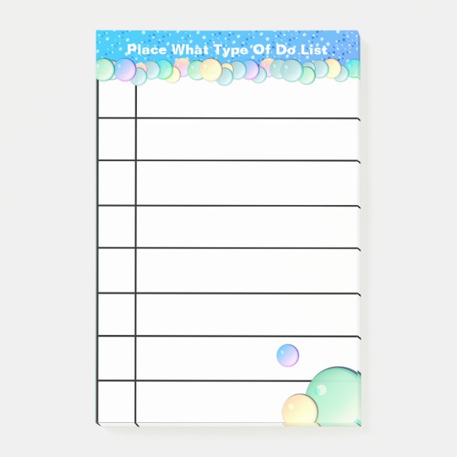Personalised To do list Post-it Notes (Front)