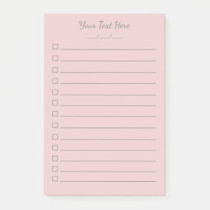 Personalised To Do List Post-it® Notes Pink
