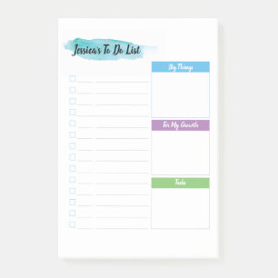 Personalised "to do list" - productivity driven post-it notes