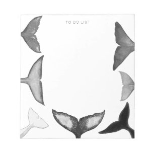Personalised To Do List Whale Fluke Illustrated Notepad