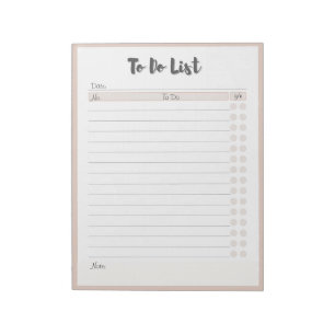Personalised To Do Listing  Notepad