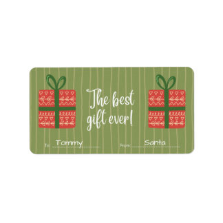 Personalised To / From Name Tag Christmas Stickers