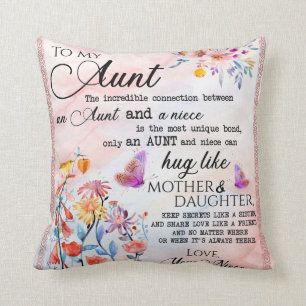 Personalised To My Aunt From Niece Cushion