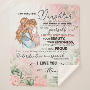 Personalised To My Beautiful Daughter Blanket