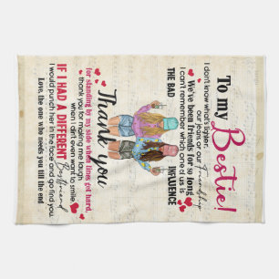 Personalised To My Bestie Blanket Tea Towel