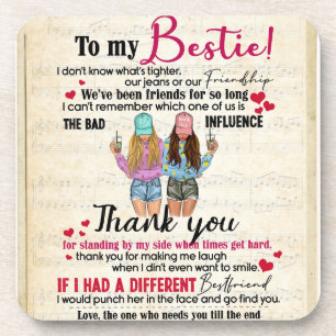 Personalised To My Bestie Coaster